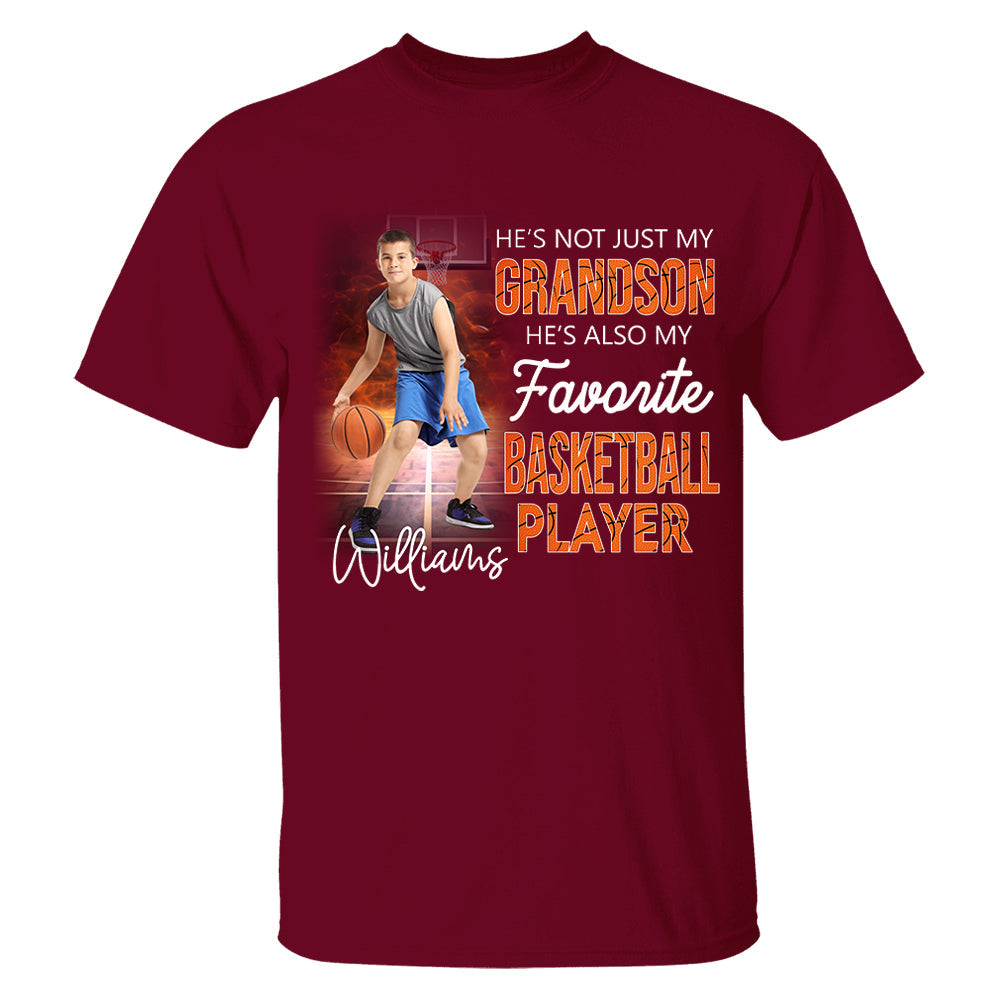 He's Not Just My Grandson He's Favorite Basketball Player - Personalized Shirt Tu20