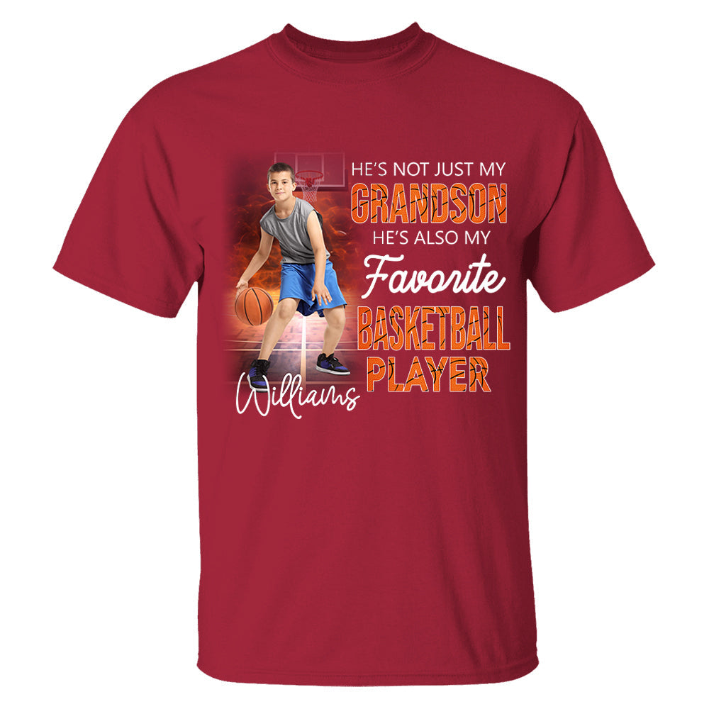 He's Not Just My Grandson He's Favorite Basketball Player - Personalized Shirt Tu20