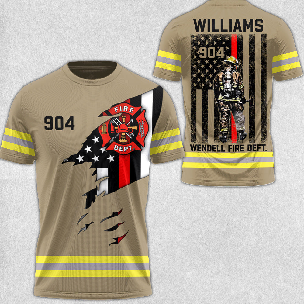 Firefighter Custom Uniform All Over Print Shirt Gift For Firemen H2511 Trna