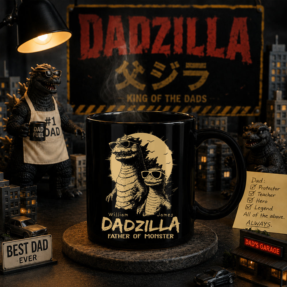 Dadzilla Father Of The Monsters Personalized Mug Gift For Dad, Happy Father's Day 2026 T1807 Hv01