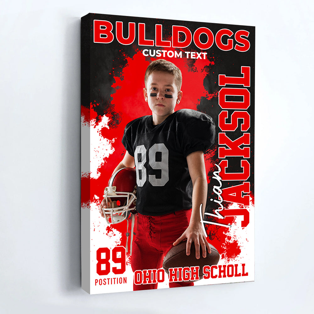 Custom Photo Senior Sports Gameday Personalize Poster Canvas Gift For Football Lover Football Family Tu24 Hv01