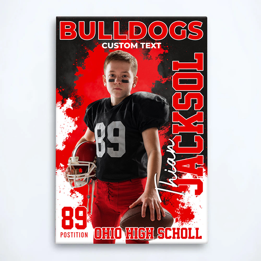 Custom Photo Senior Sports Gameday Personalize Poster Canvas Gift For Football Lover Football Family Tu24 Hv01