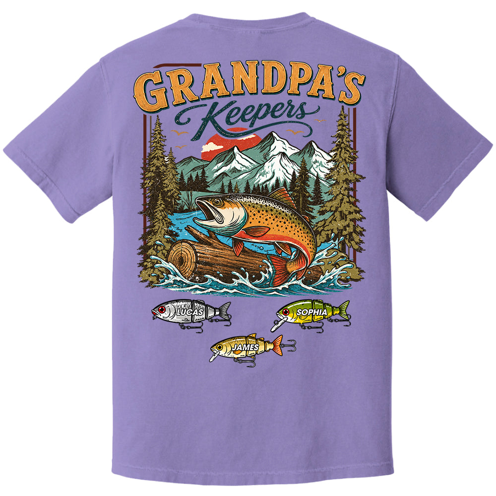 Grandpa’s Keepers T-Shirt – Personalized Fishing Grandpa Shirt Vr2 T24