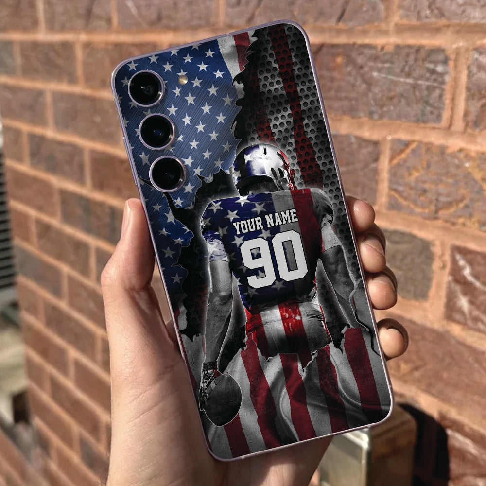 Prersonalized Phone Case Football Game Day Custom Number And Name Player Love Football Phone Case K1702