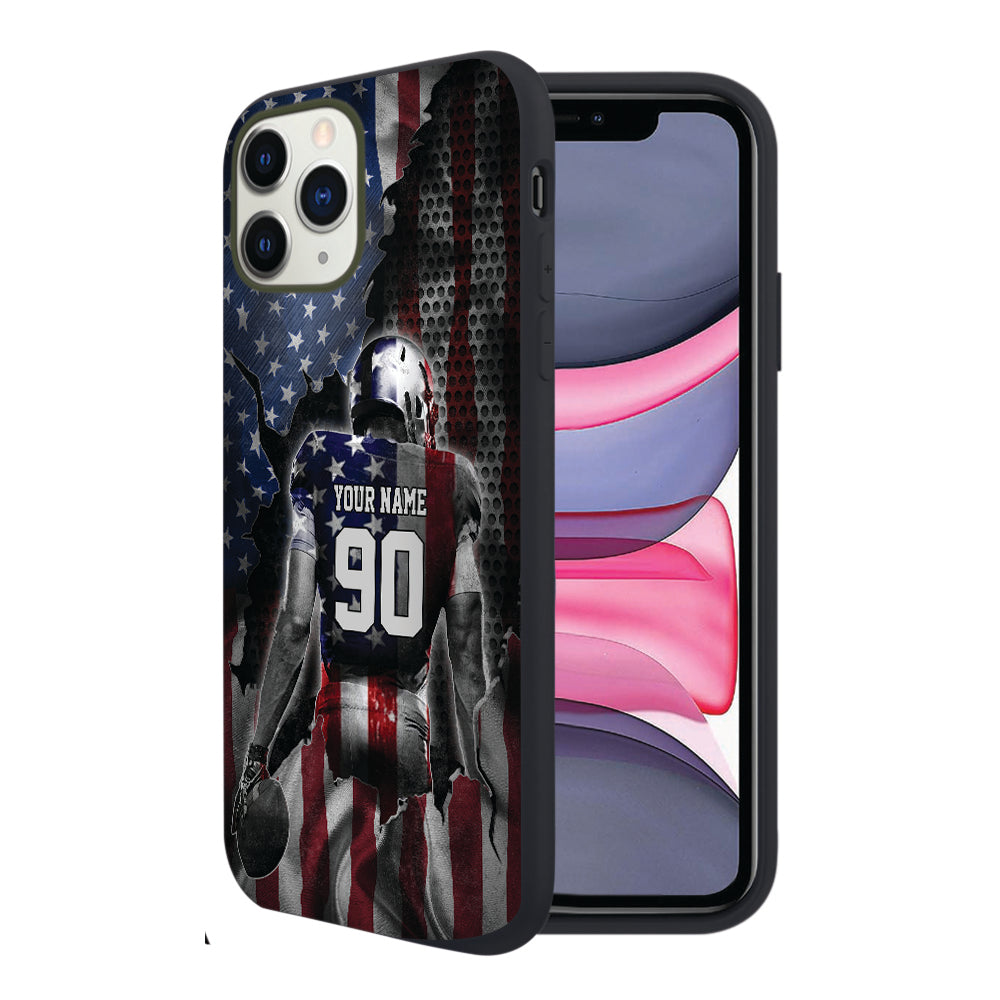 Prersonalized Phone Case Football Game Day Custom Number And Name Player Love Football Phone Case K1702