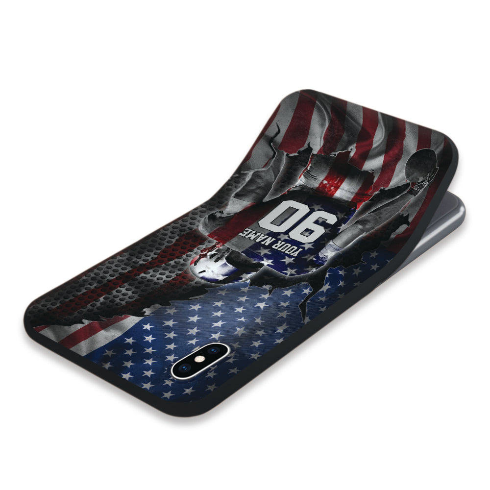 Prersonalized Phone Case Football Game Day Custom Number And Name Player Love Football Phone Case K1702