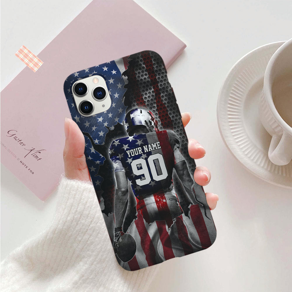 Prersonalized Phone Case Football Game Day Custom Number And Name Player Love Football Phone Case K1702