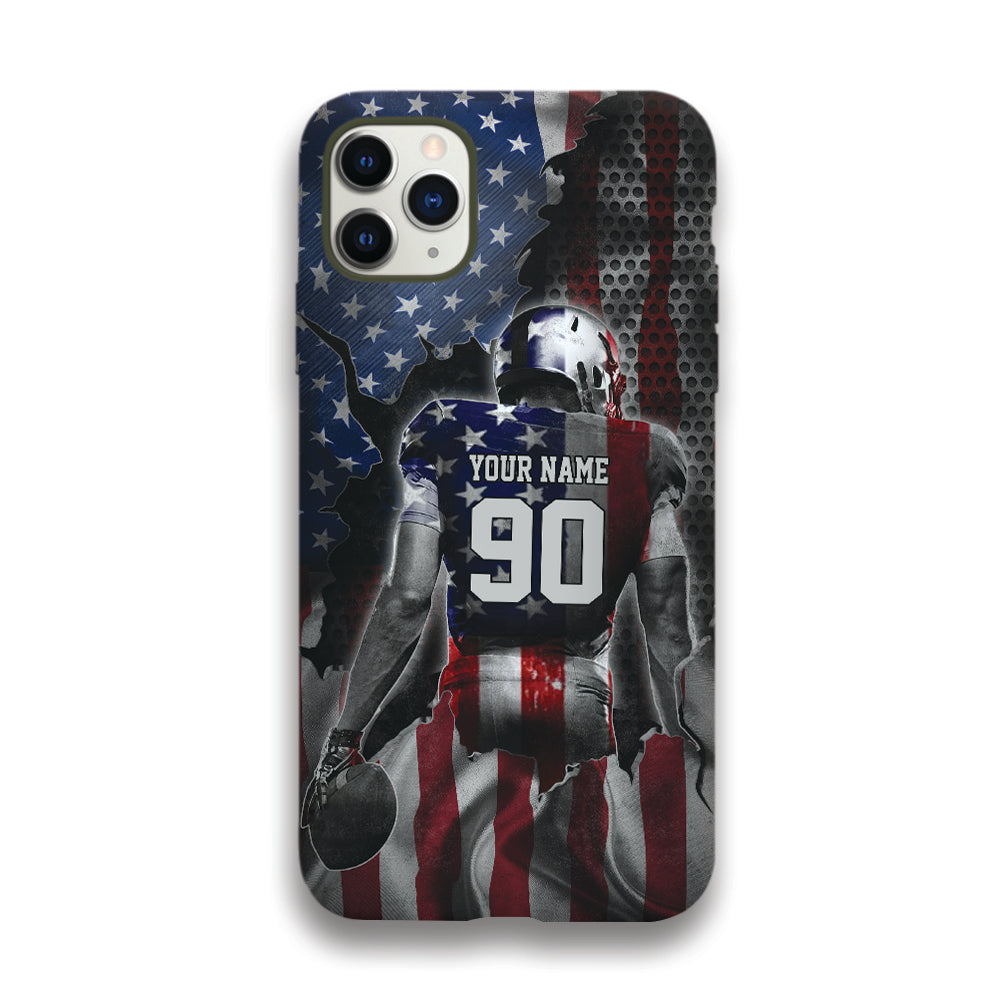 Prersonalized Phone Case Football Game Day Custom Number And Name Player Love Football Phone Case K1702
