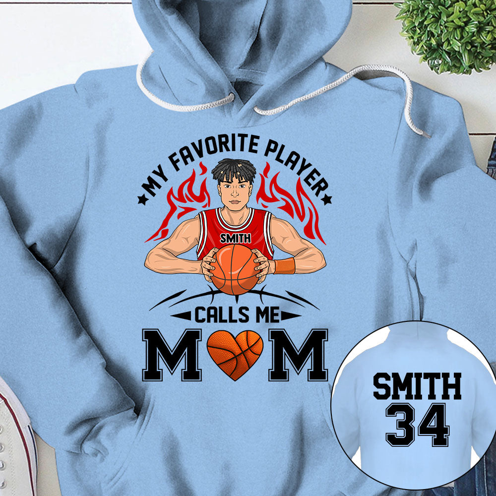 Personalized My Favorite Player Calls Me Mom Dad Grandma Shirt For Basketball Family Member Ph99 Nh00