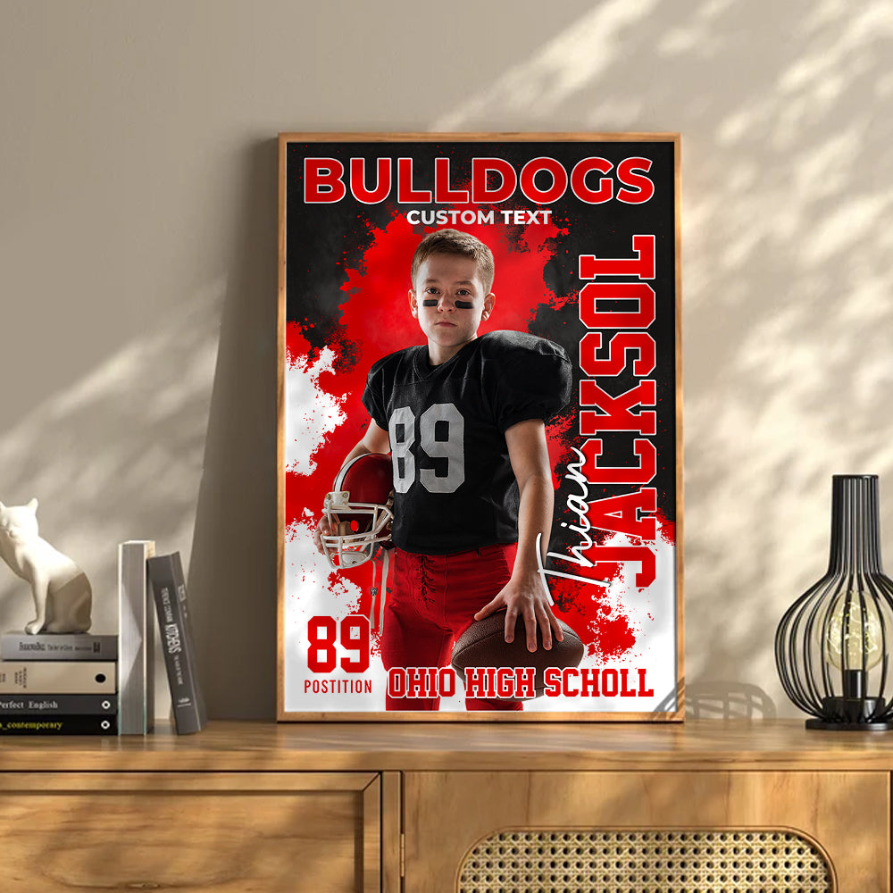 Custom Photo Senior Sports Gameday Personalize Poster Canvas Gift For Football Lover Football Family Tu24 Hv01