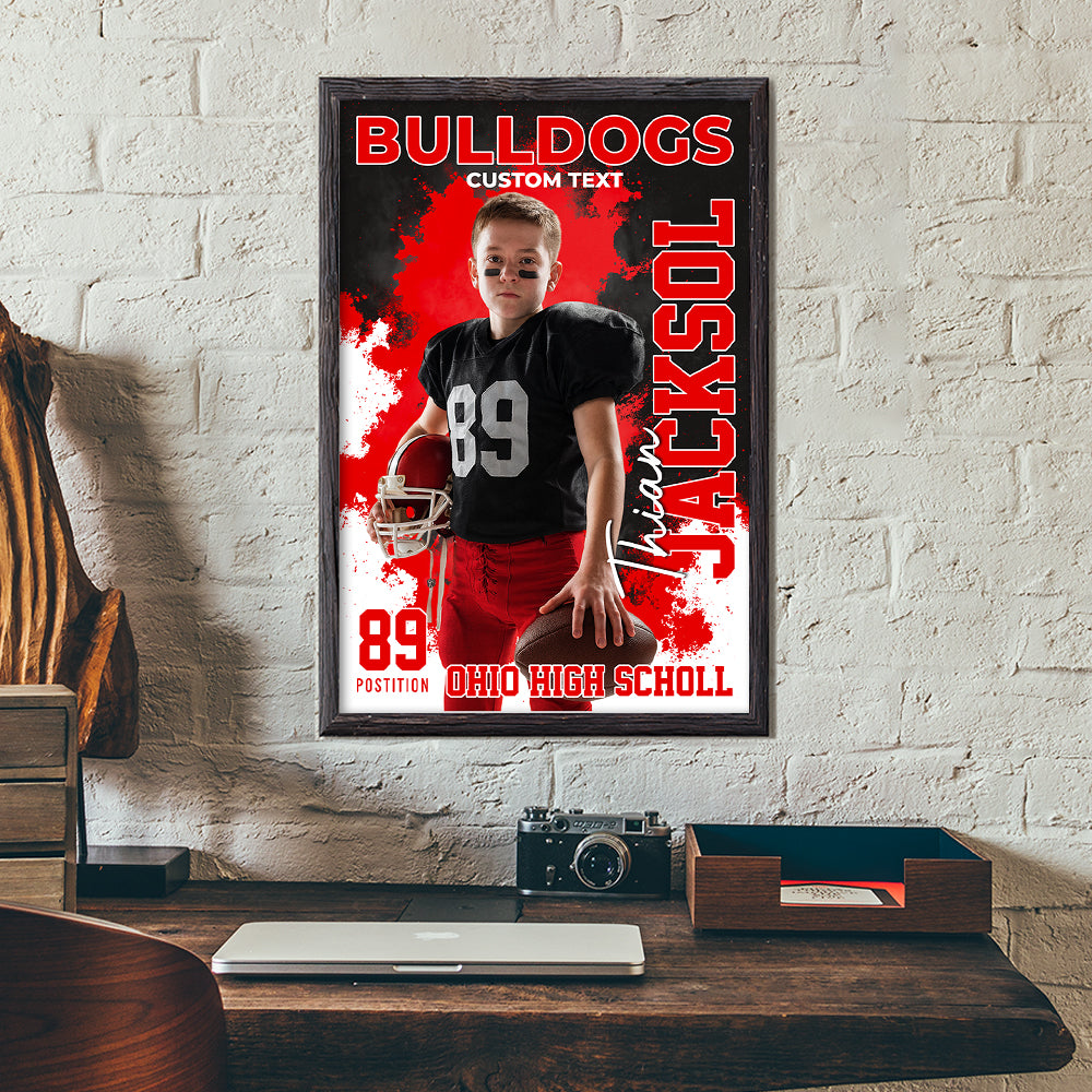 Custom Photo Senior Sports Gameday Personalize Poster Canvas Gift For Football Lover Football Family Tu24 Hv01