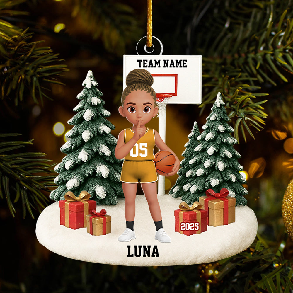 Basketball Player Uniform - Personalized Acrylic Ornament - Gift For Basketball Lovers Na02 Hv01