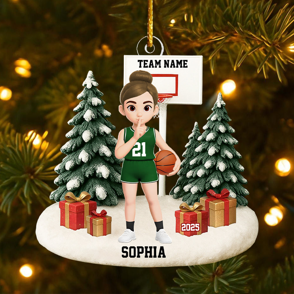 Basketball Player Uniform - Personalized Acrylic Ornament - Gift For Basketball Lovers Na02 Hv01