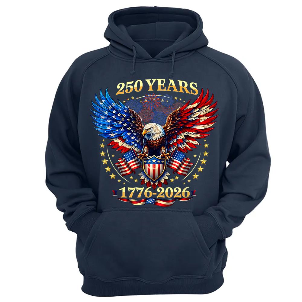 USA 250 Years Anniversary T-Shirt, 4th of July Independence Day Patriotic Tee Hv01