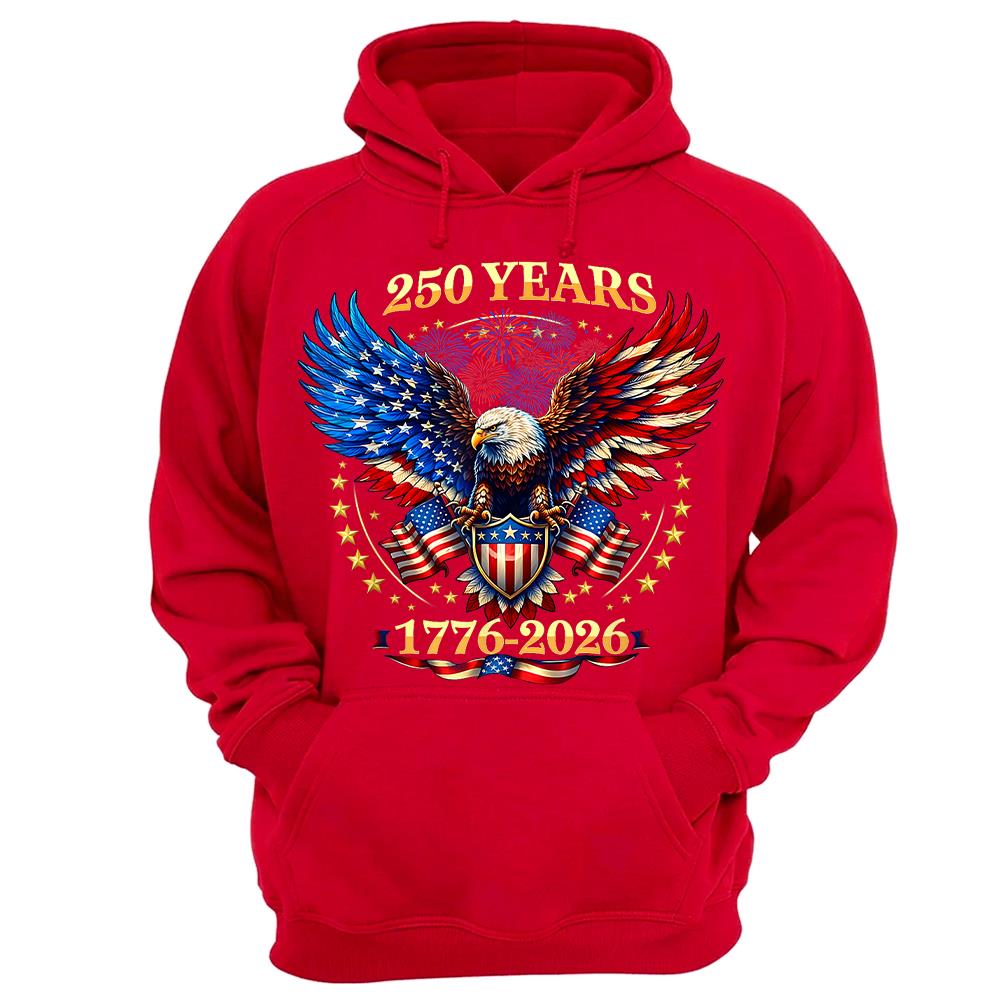 USA 250 Years Anniversary T-Shirt, 4th of July Independence Day Patriotic Tee Hv01