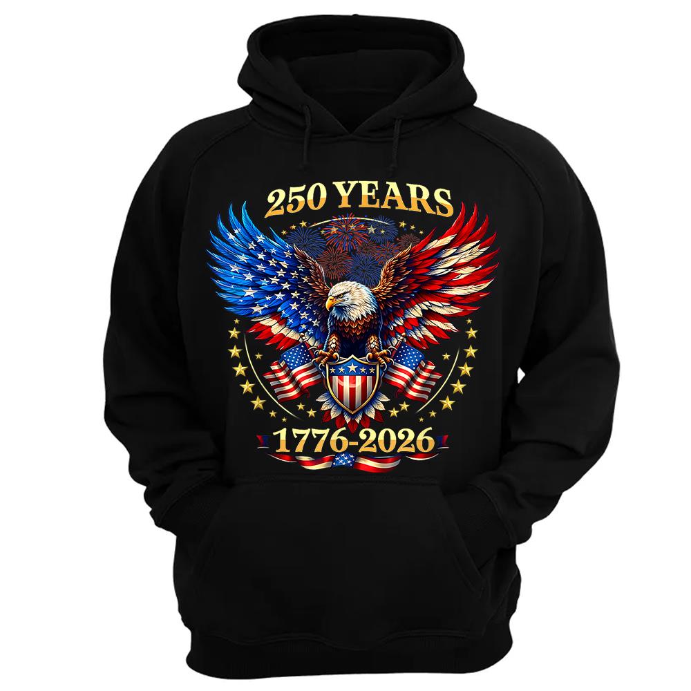 USA 250 Years Anniversary T-Shirt, 4th of July Independence Day Patriotic Tee Hv01