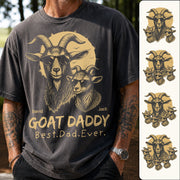 Goat Daddy, Personalized T-Shirt Father Day, Gifts for Dad Husband, Funny Papa Tshirt Cool Goat Daddy Tee MI209 Hv01