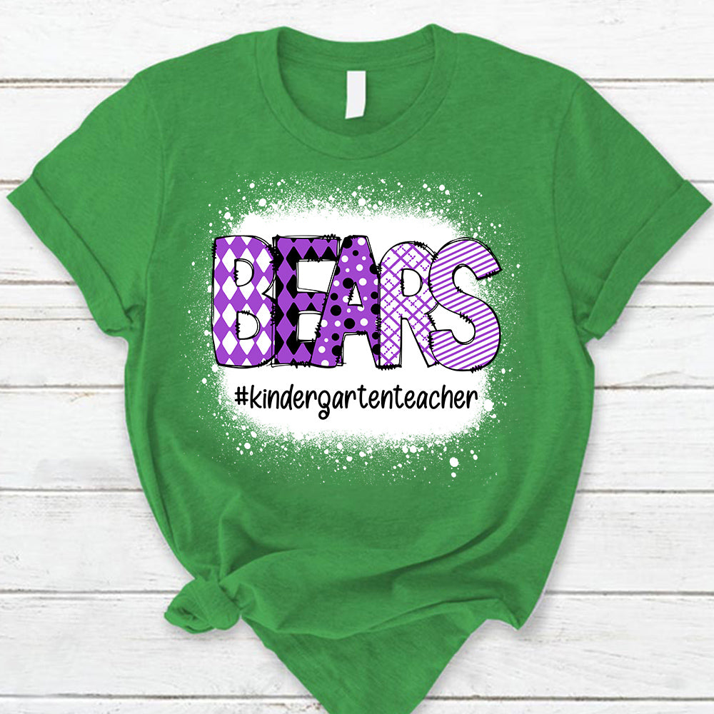 Personalized School Mascot Doodle Pattern T-Shirt For Teacher Ph99 Nh00