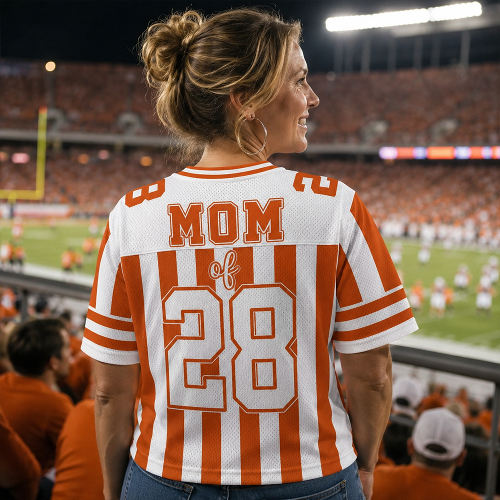 Custom My Heart Is On That Field Striped Football JerseyTeam Spirit Game Day Shirt L0411 Hv01