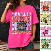 Custom Mascot Neon Striped, Back To School Shirt, School Spirit Tee L0411 Nh00
