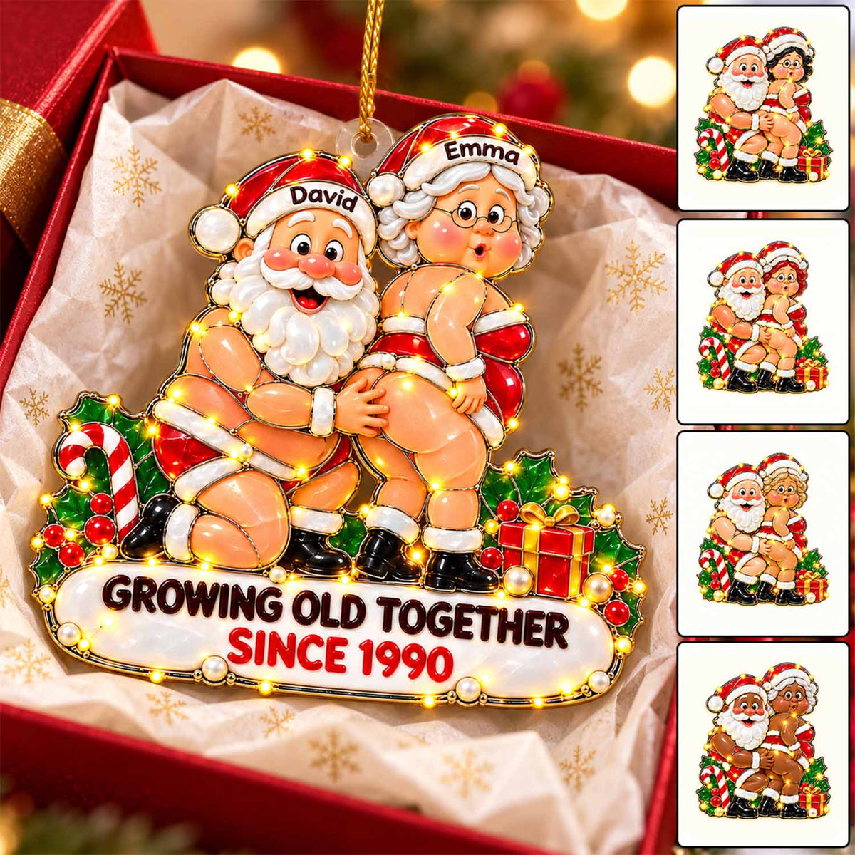 Growing Old Together- Personalized Couple Ornament A2110 VH01