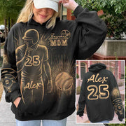 Personalized Bleach Style Baseball Shirt For Baseball Mom