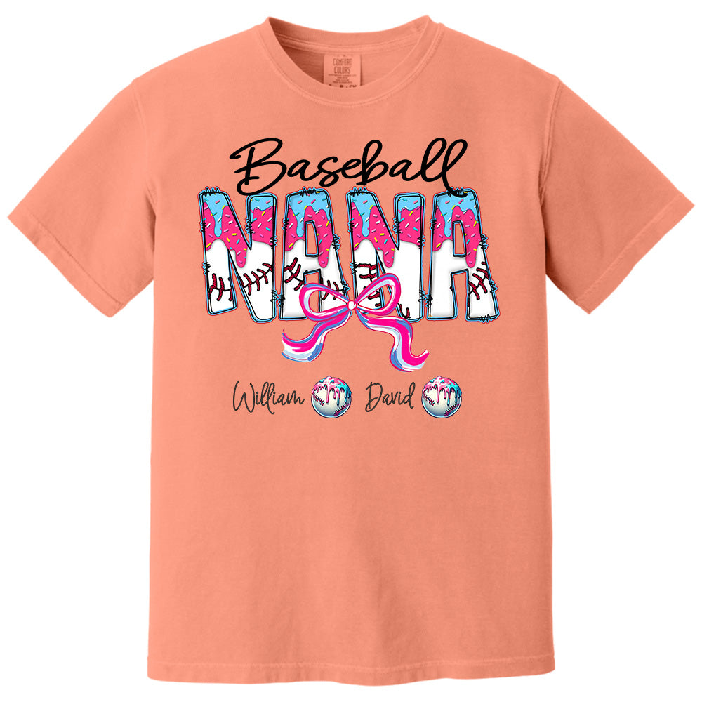 Baseball Drip Nana - Custom Nickname & Kid Names - Personalized Shirt Gift For Grandma NA04 Pt99