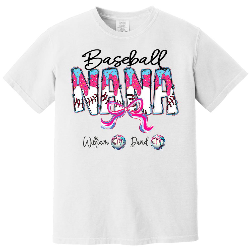 Baseball Drip Nana - Custom Nickname & Kid Names - Personalized Shirt Gift For Grandma NA04 Pt99