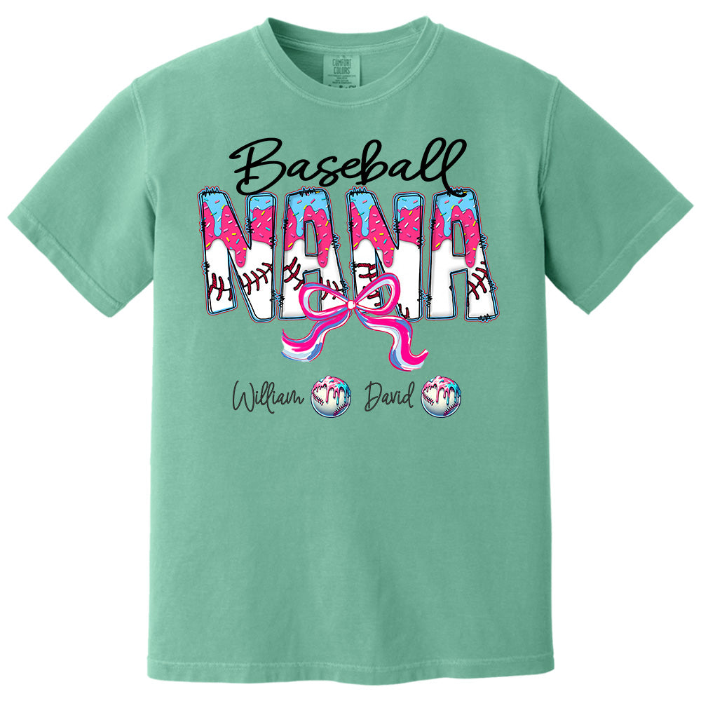 Baseball Drip Nana - Custom Nickname & Kid Names - Personalized Shirt Gift For Grandma NA04 Pt99