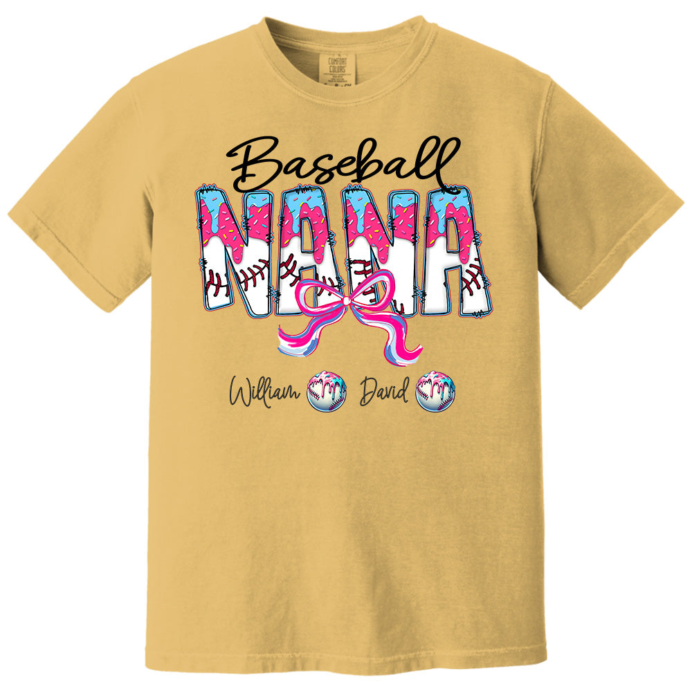 Baseball Drip Nana - Custom Nickname & Kid Names - Personalized Shirt Gift For Grandma NA04 Pt99