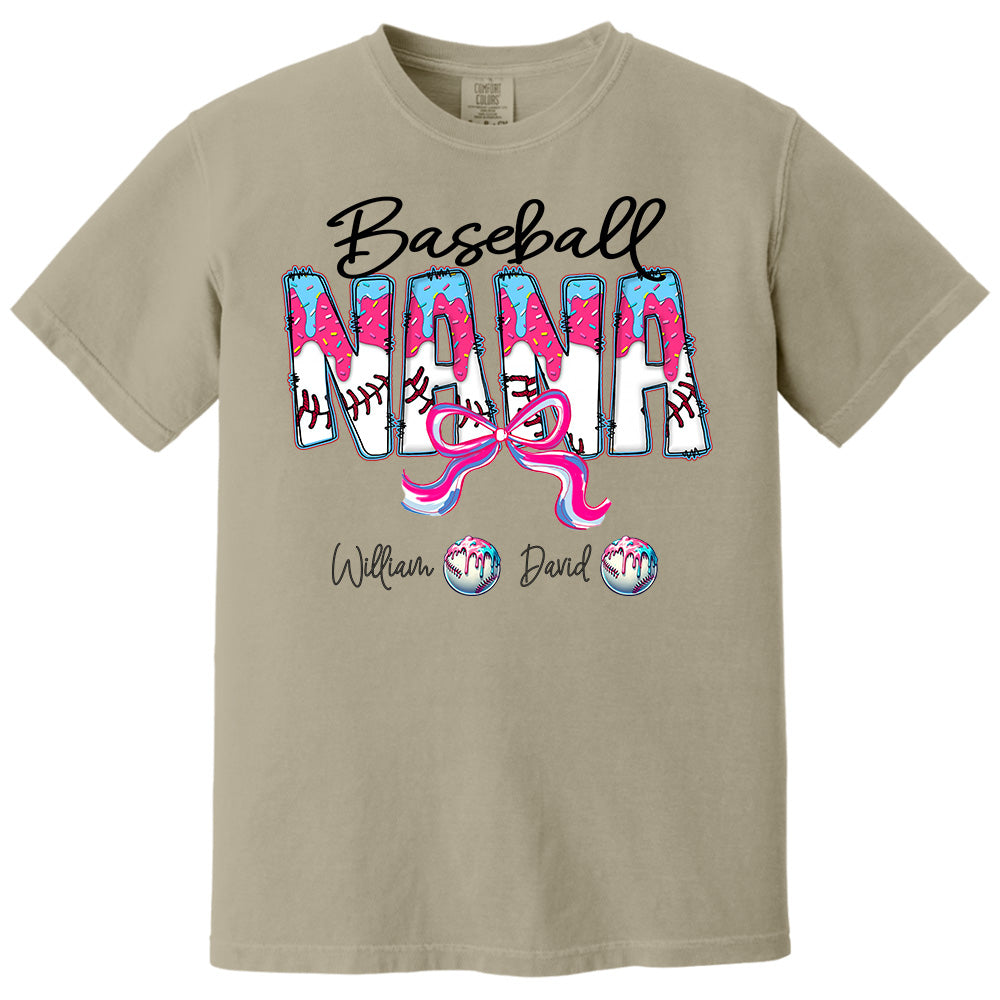 Baseball Drip Nana - Custom Nickname & Kid Names - Personalized Shirt Gift For Grandma NA04 Pt99