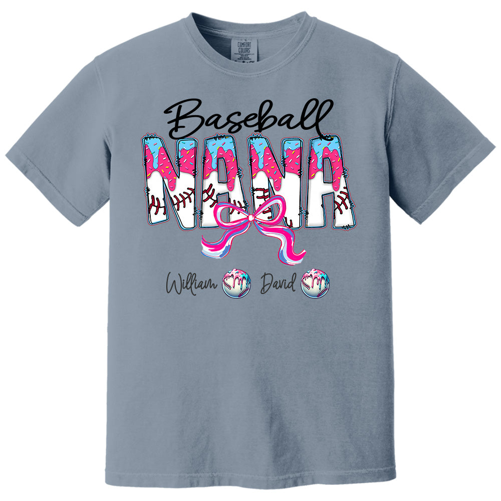 Baseball Drip Nana - Custom Nickname & Kid Names - Personalized Shirt Gift For Grandma NA04 Pt99