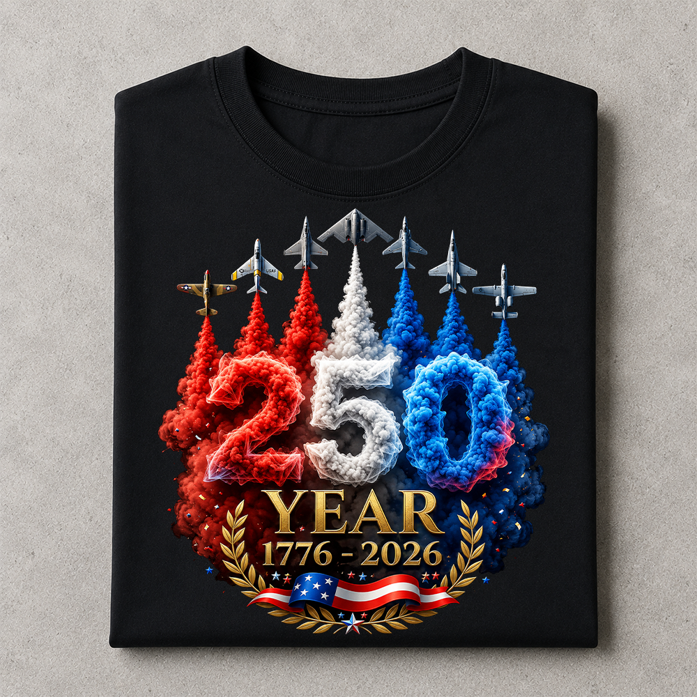 USA 250th Anniversary Patriotic T-Shirt, America 250 Years 4th of July Tee Hv01