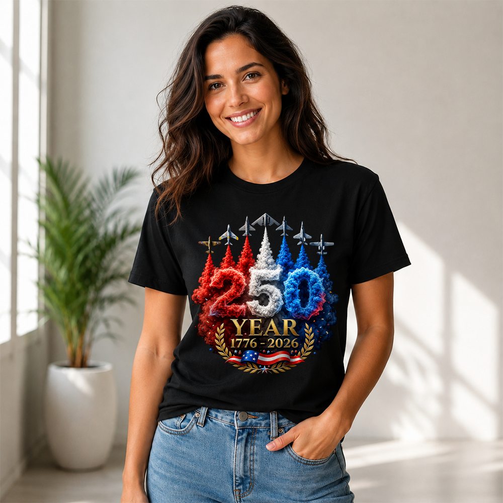 USA 250th Anniversary Patriotic T-Shirt, America 250 Years 4th of July Tee Hv01