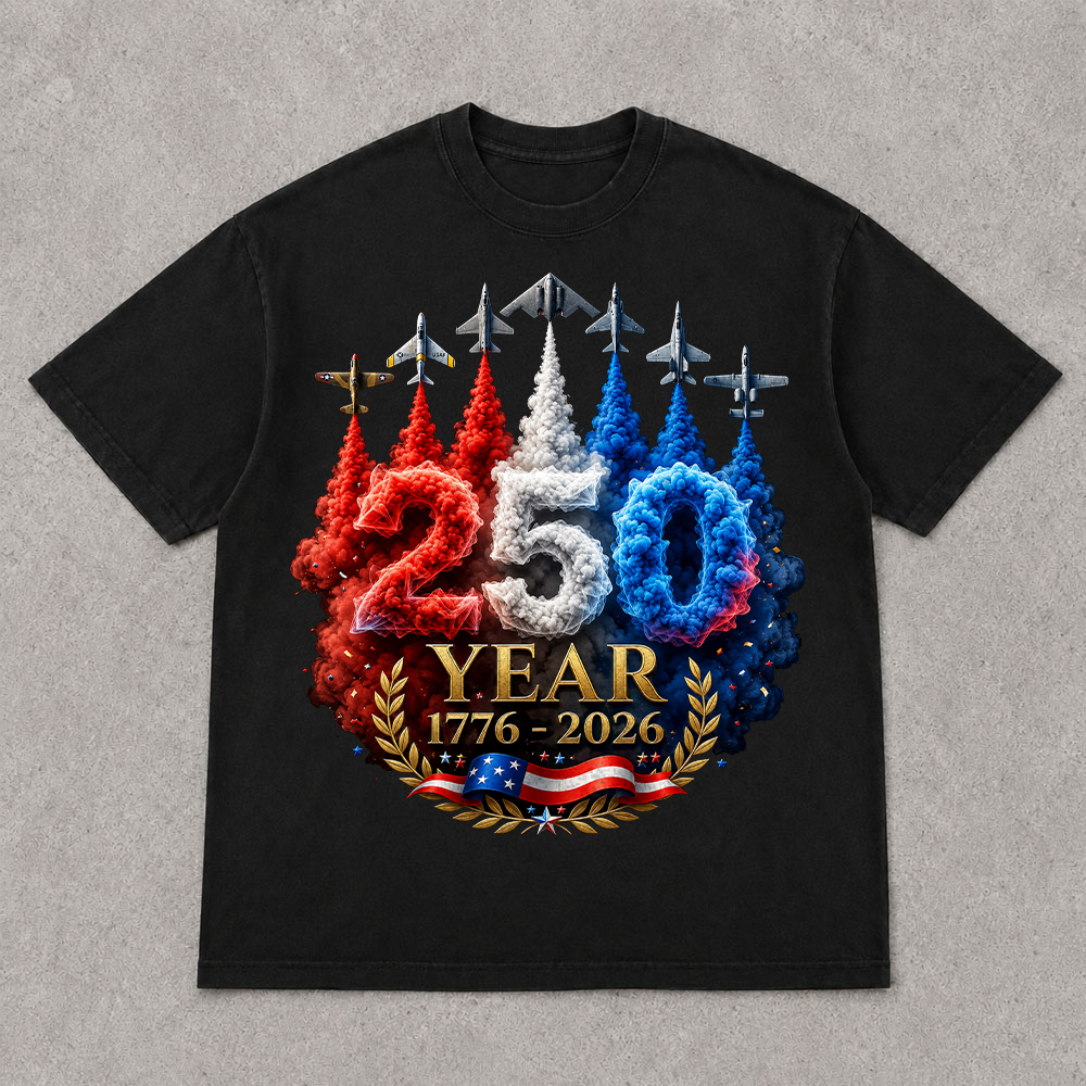 USA 250th Anniversary Patriotic T-Shirt, America 250 Years 4th of July Tee Hv01
