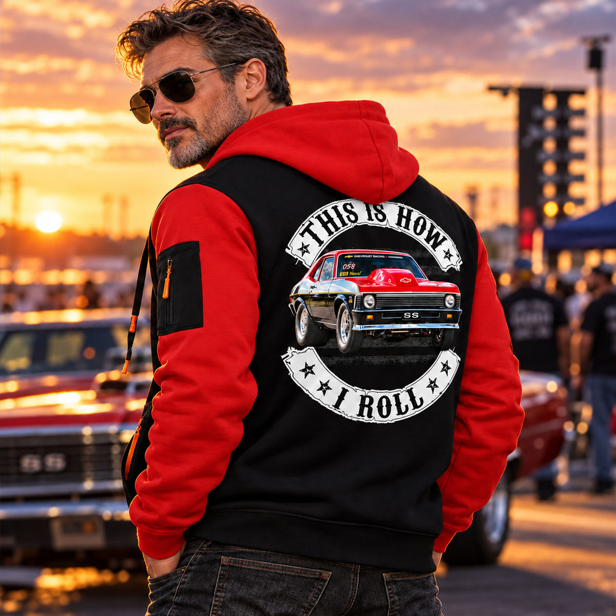 This Is How I Roll - Custom Photo Classic Car Half Zipper Hoodie - Gift for Dad, Grandpa & Car Lovers A2110 Pt99 TL06