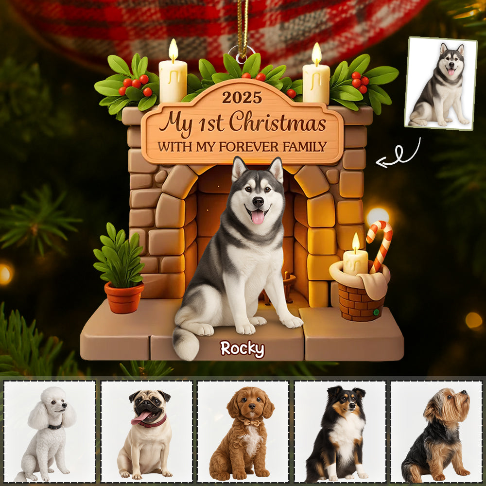 Custom First Christmas Acrylic Ornament - Personalized Christmas Birthday Gifts For Dog Lovers, Dog Dad And Mom - Pawsitively Loved This Christmas Hv01