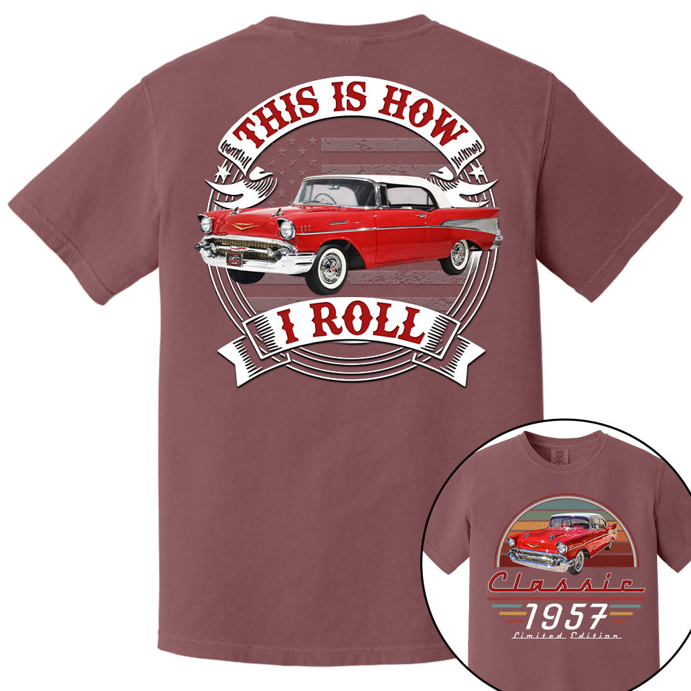 This Is How I Roll - Custom Photo Classic Car Shirt - Personalized Father's Day Birthday Gifts For Dad, Grandpa, Family, Yourself A2110 T24