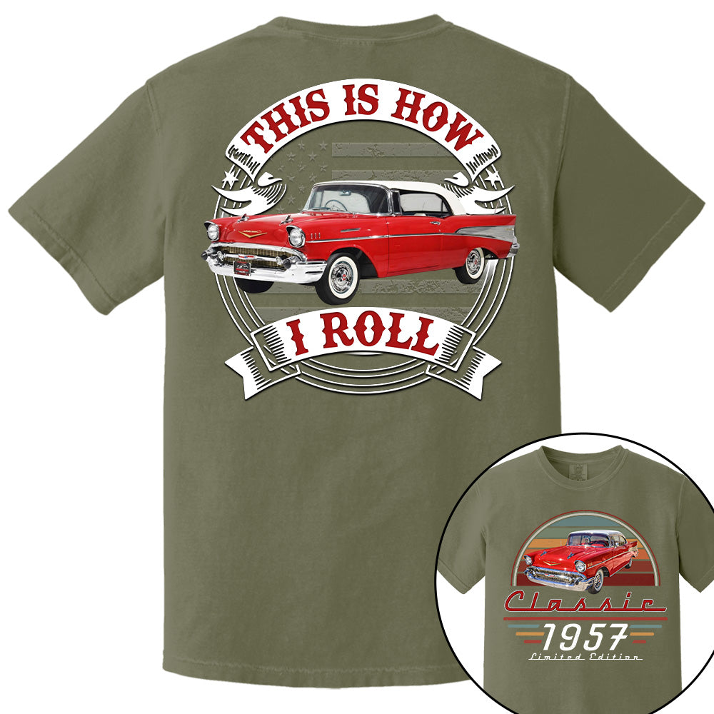 This Is How I Roll - Custom Photo Classic Car Shirt - Personalized Father's Day Birthday Gifts For Dad, Grandpa, Family, Yourself A2110 T24