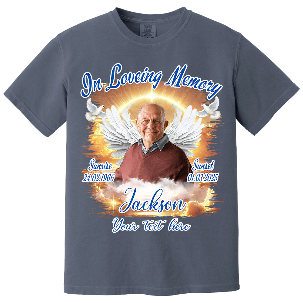 In Loving Memory - Personalized Photo Memorial Shirt Tu24