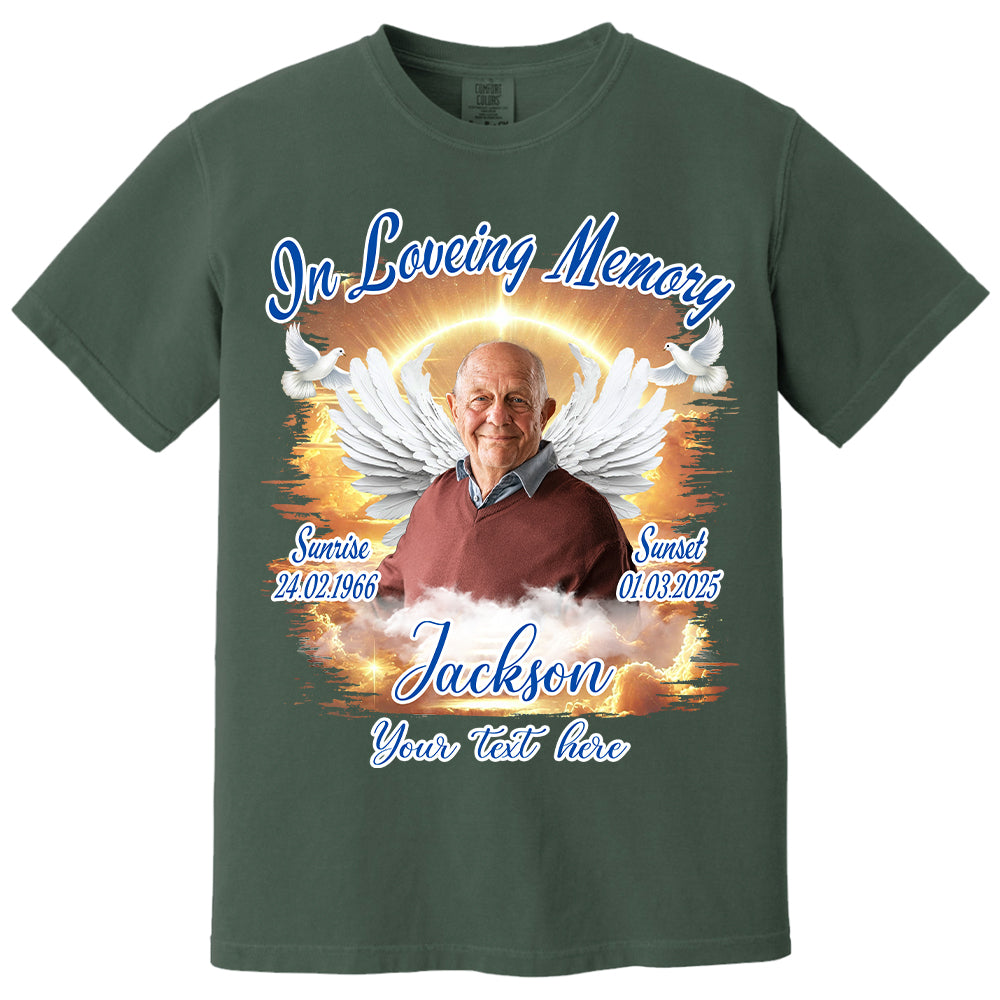 In Loving Memory - Personalized Photo Memorial Shirt Tu24
