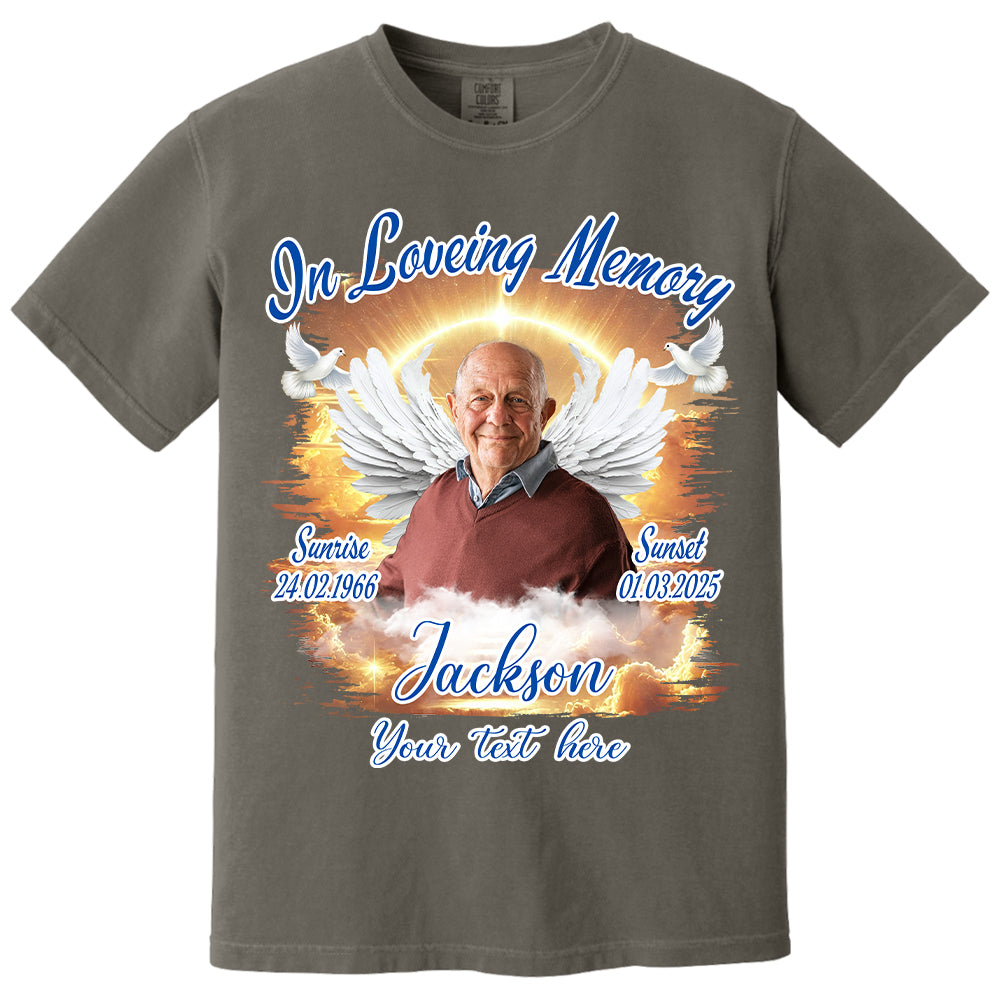 In Loving Memory - Personalized Photo Memorial Shirt Tu24