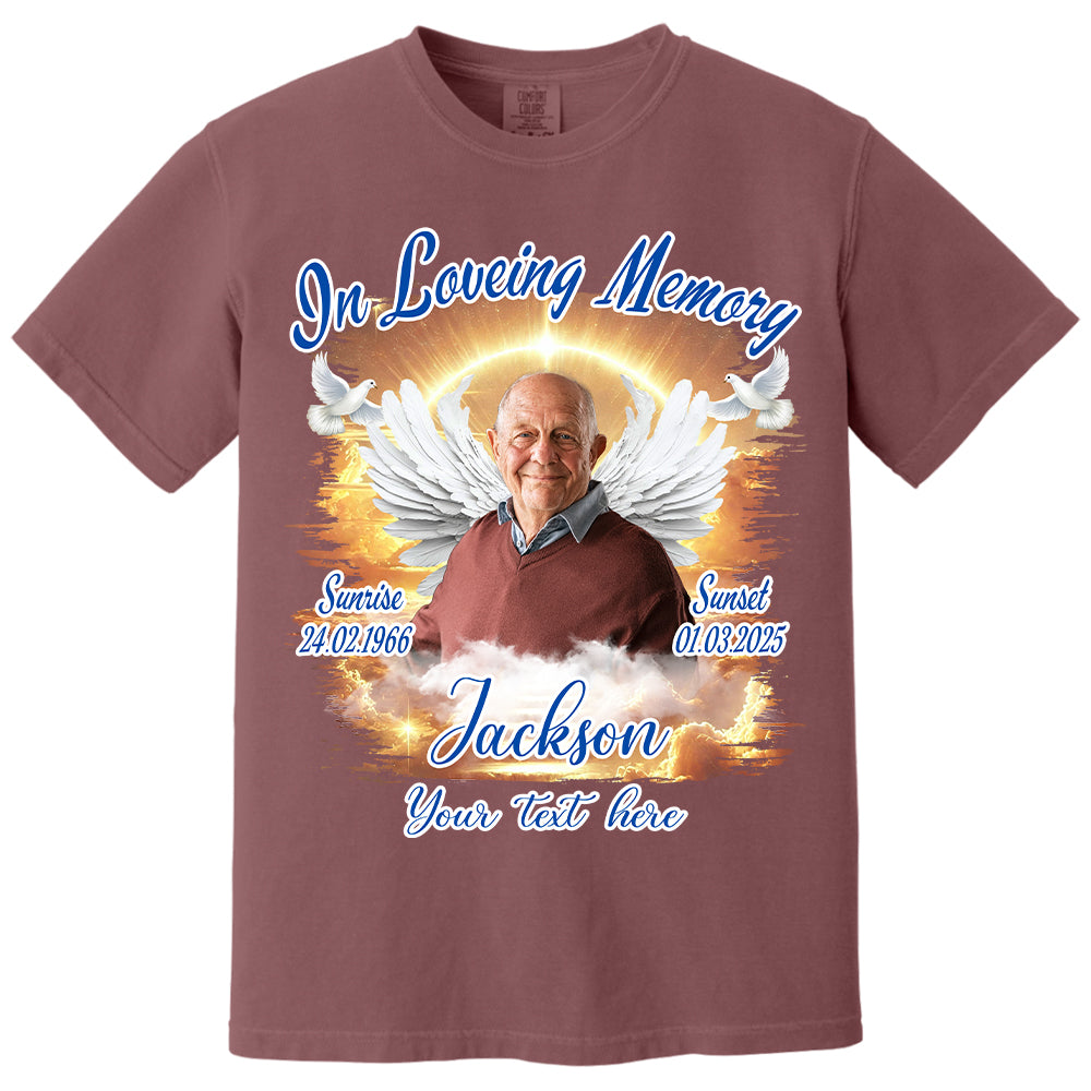 In Loving Memory - Personalized Photo Memorial Shirt Tu24
