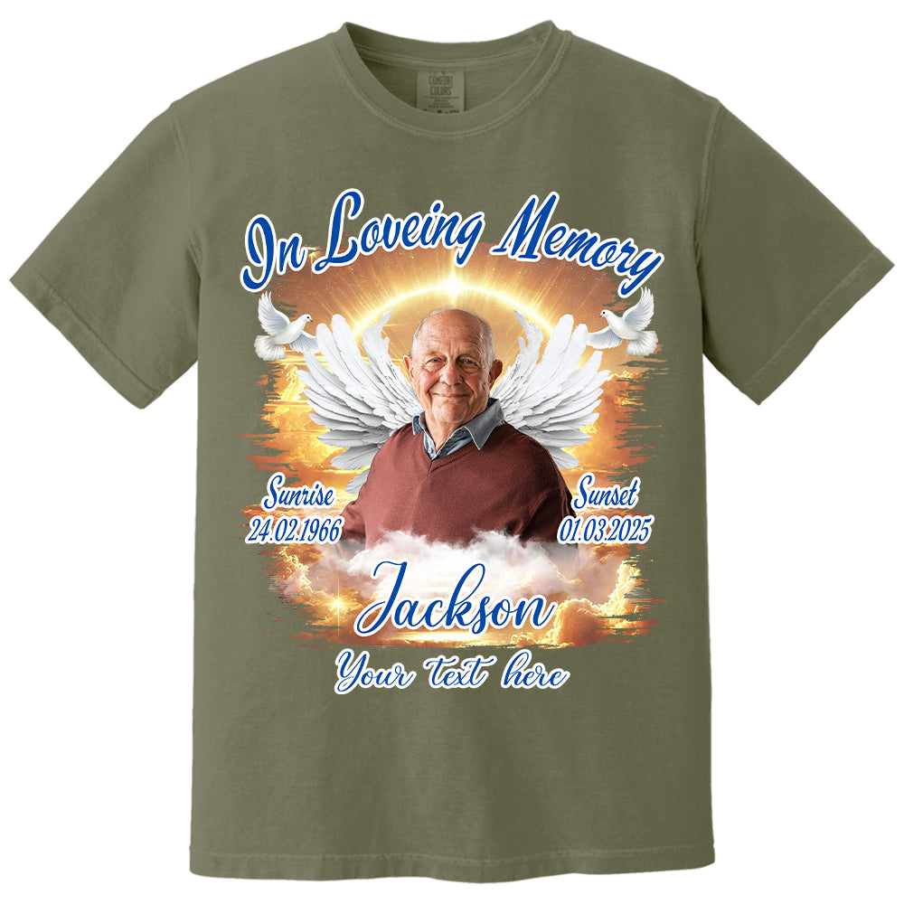 In Loving Memory - Personalized Photo Memorial Shirt Tu24