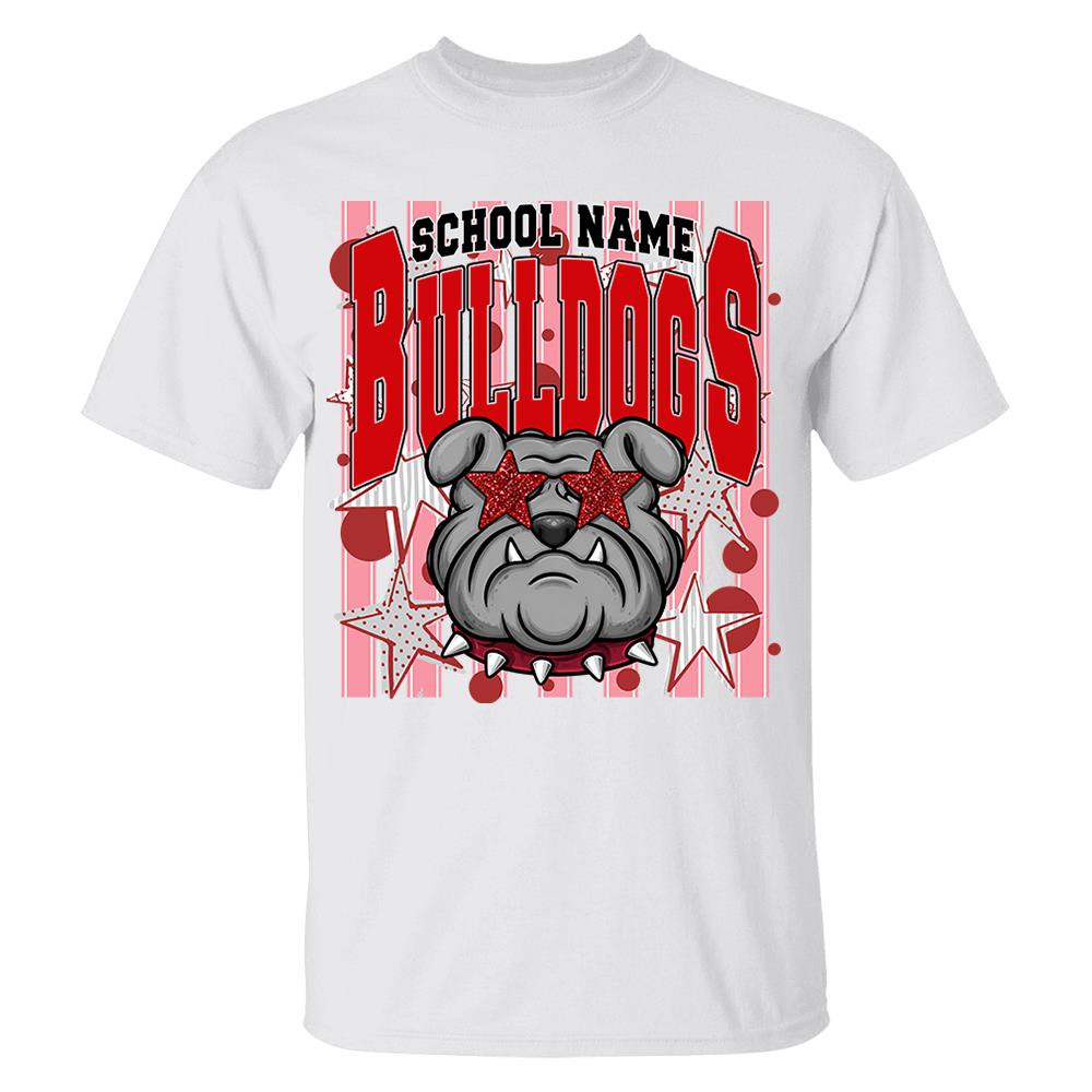 Gameday School Spirit,  Personalized School Spirit Retro School Mascot, Football Baseball Softball Team Shirt, Gift For Teacher Student Sport Lovers MI209 Nh00