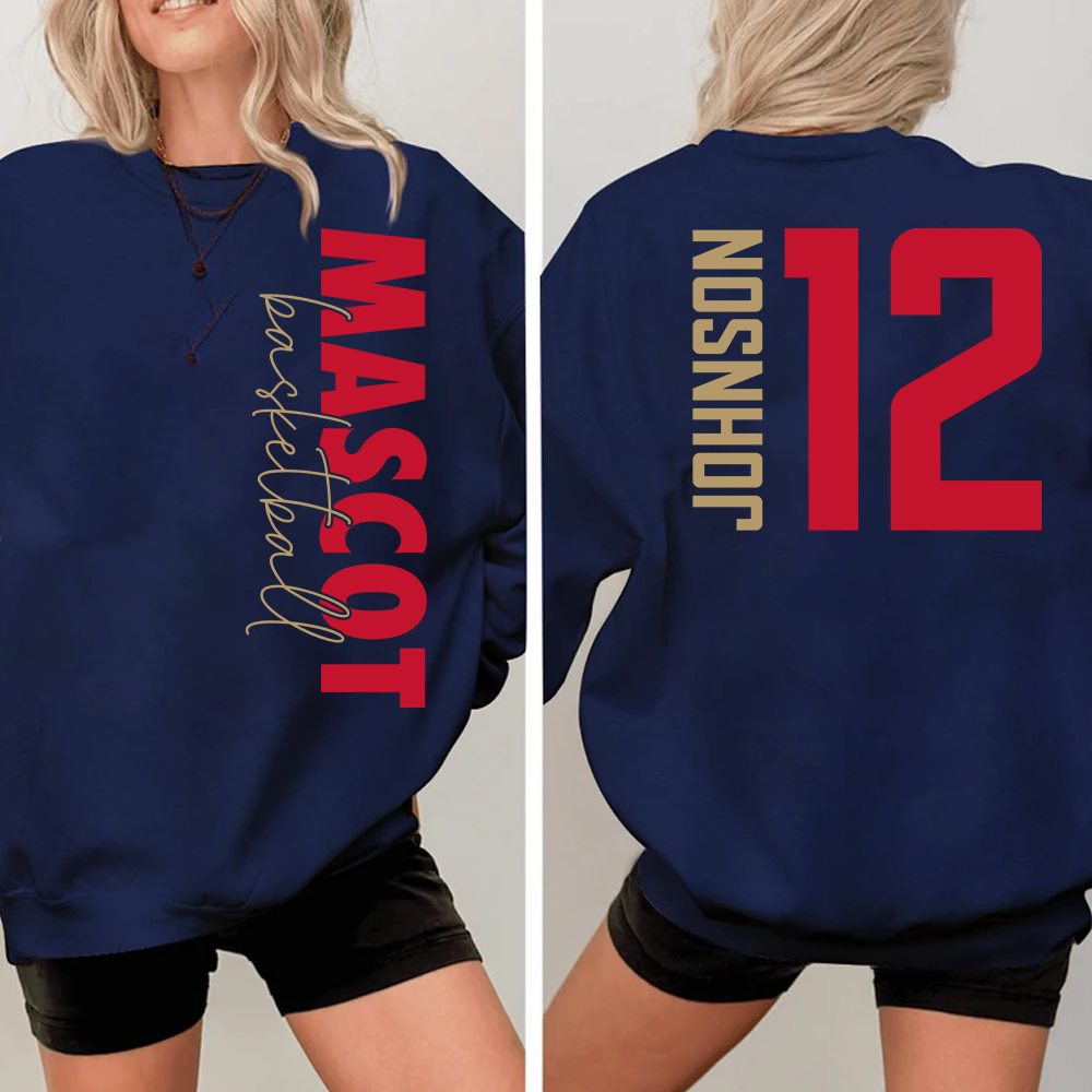 Custom Basketball Shirt, Personalized Basketball Mom Shirt, Game Day Basketball Hoodie, Basketball Dad Sweatshirt NV01