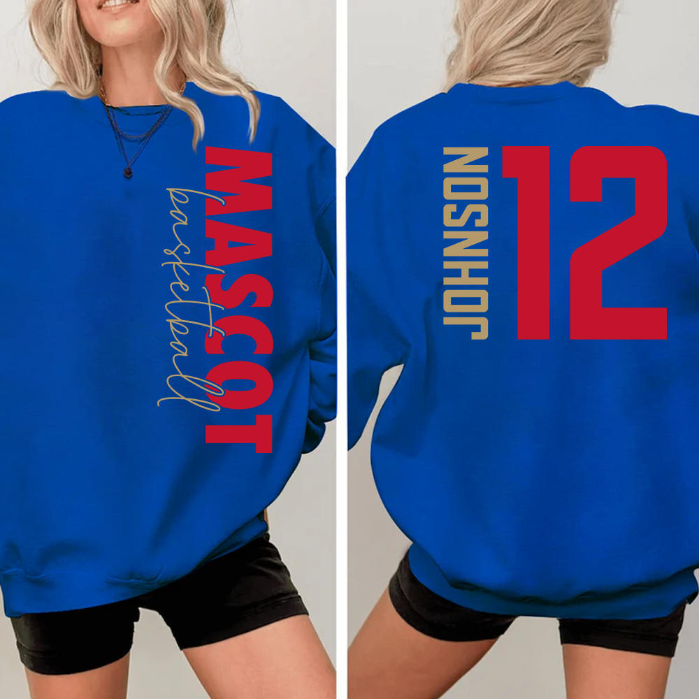 Custom Basketball Shirt, Personalized Basketball Mom Shirt, Game Day Basketball Hoodie, Basketball Dad Sweatshirt NV01