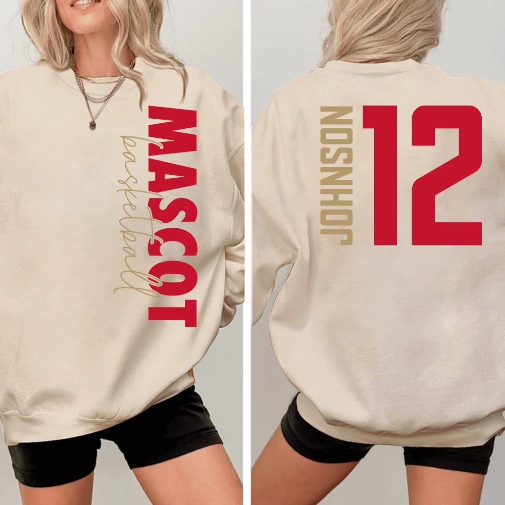 Custom Basketball Shirt, Personalized Basketball Mom Shirt, Game Day Basketball Hoodie, Basketball Dad Sweatshirt NV01