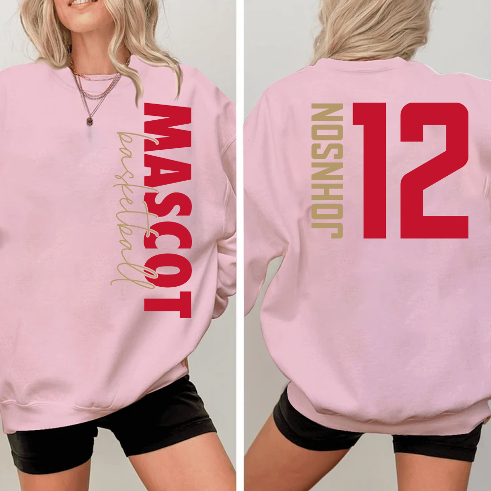 Custom Basketball Shirt, Personalized Basketball Mom Shirt, Game Day Basketball Hoodie, Basketball Dad Sweatshirt NV01
