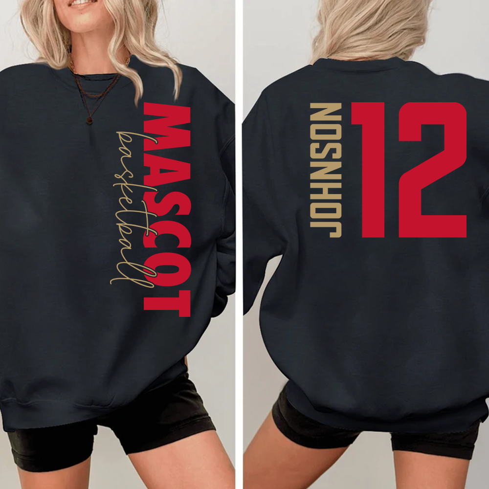 Custom Basketball Shirt, Personalized Basketball Mom Shirt, Game Day Basketball Hoodie, Basketball Dad Sweatshirt NV01